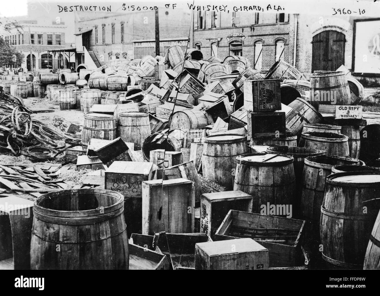 Prohibition 1920s Nthe Destruction Of 150000 Of Whiskey In Girard