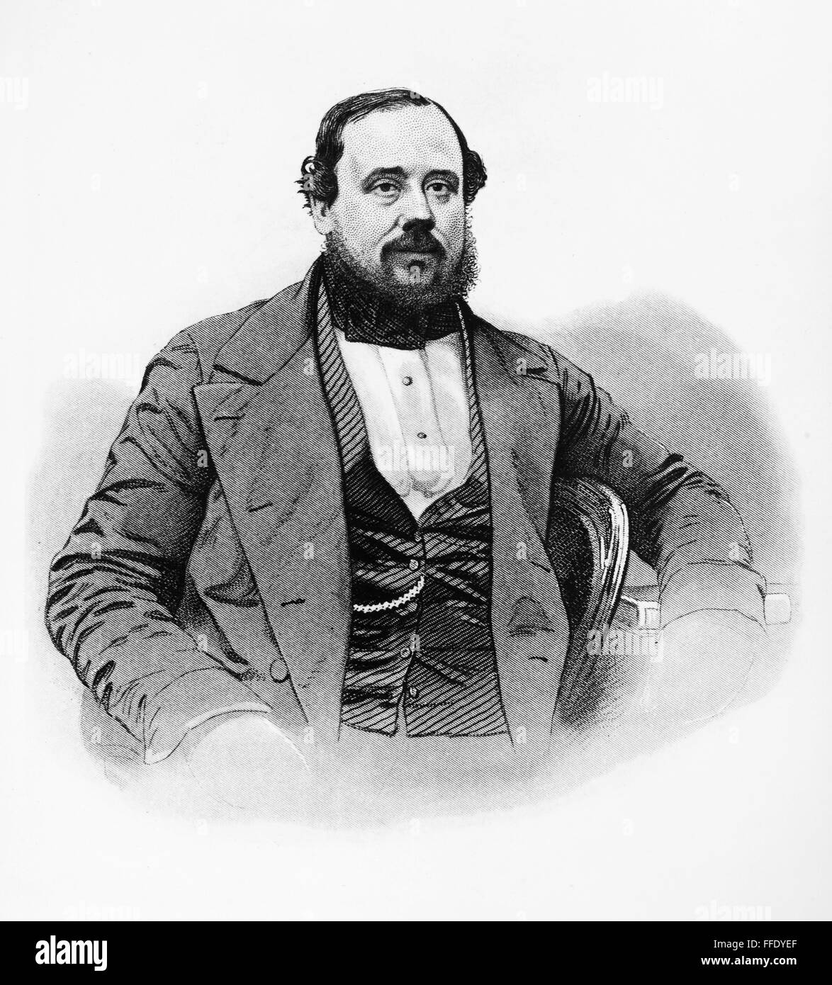 EDWARD HAMMOND HARGRAVES /n(18161891). Australian gold prospector. Line and stipple engraving