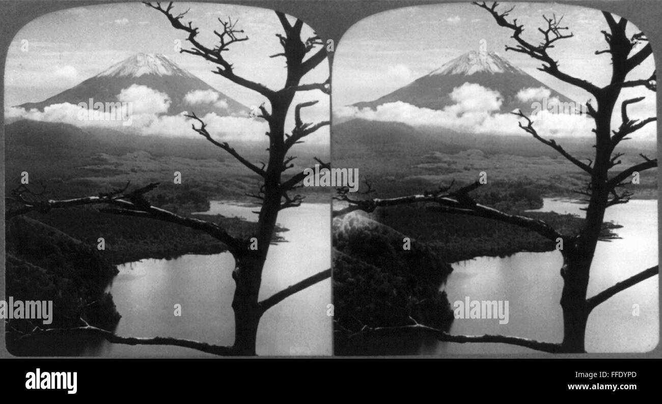 JAPAN MOUNT FUJI. /nThe sacred mountain, Mount Fuji, is seen from the