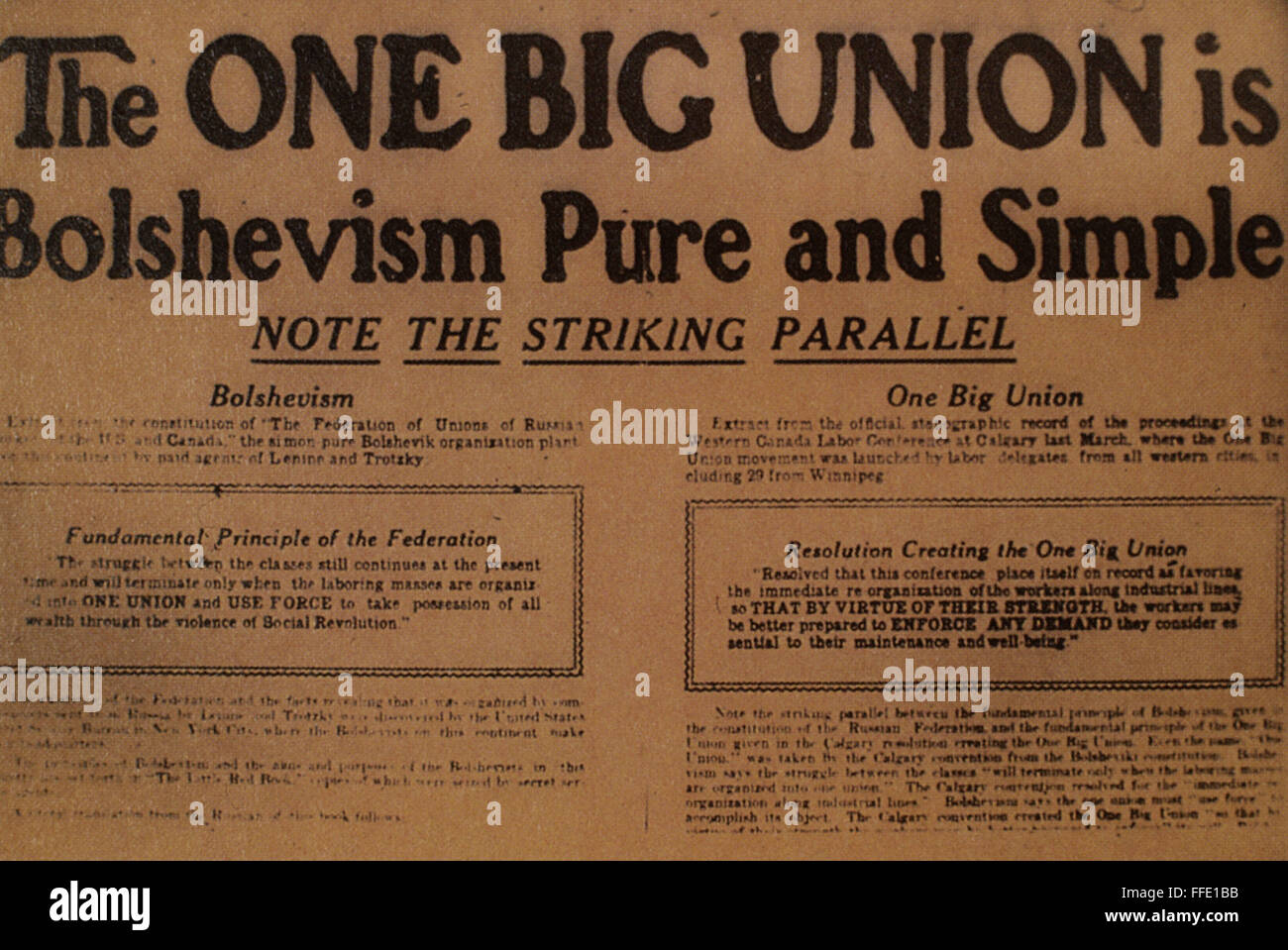 One Big Union, 1919