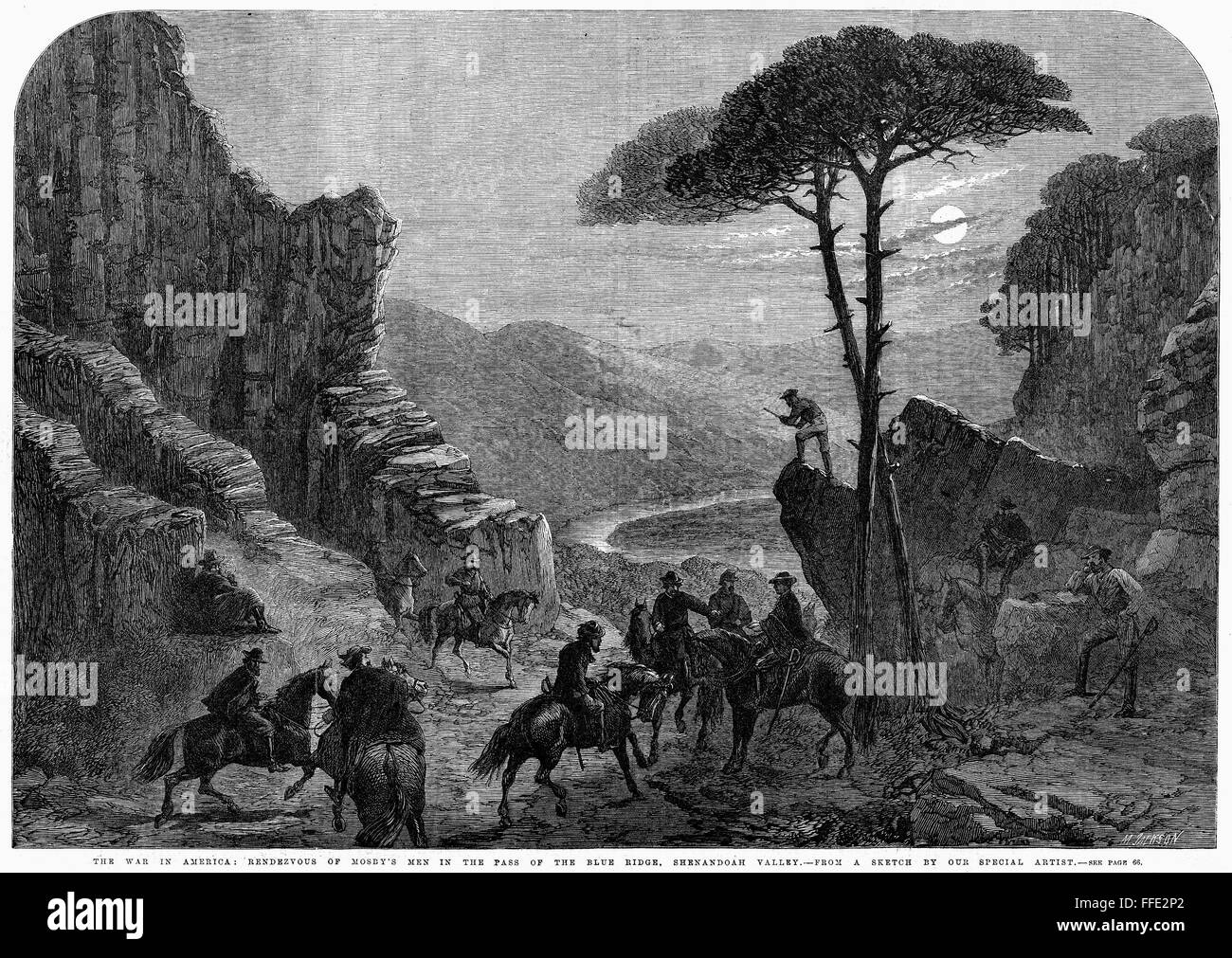 CIVIL WAR MOSBY'S RANGERS. /nMosby's Rangers, a Confederate unit of