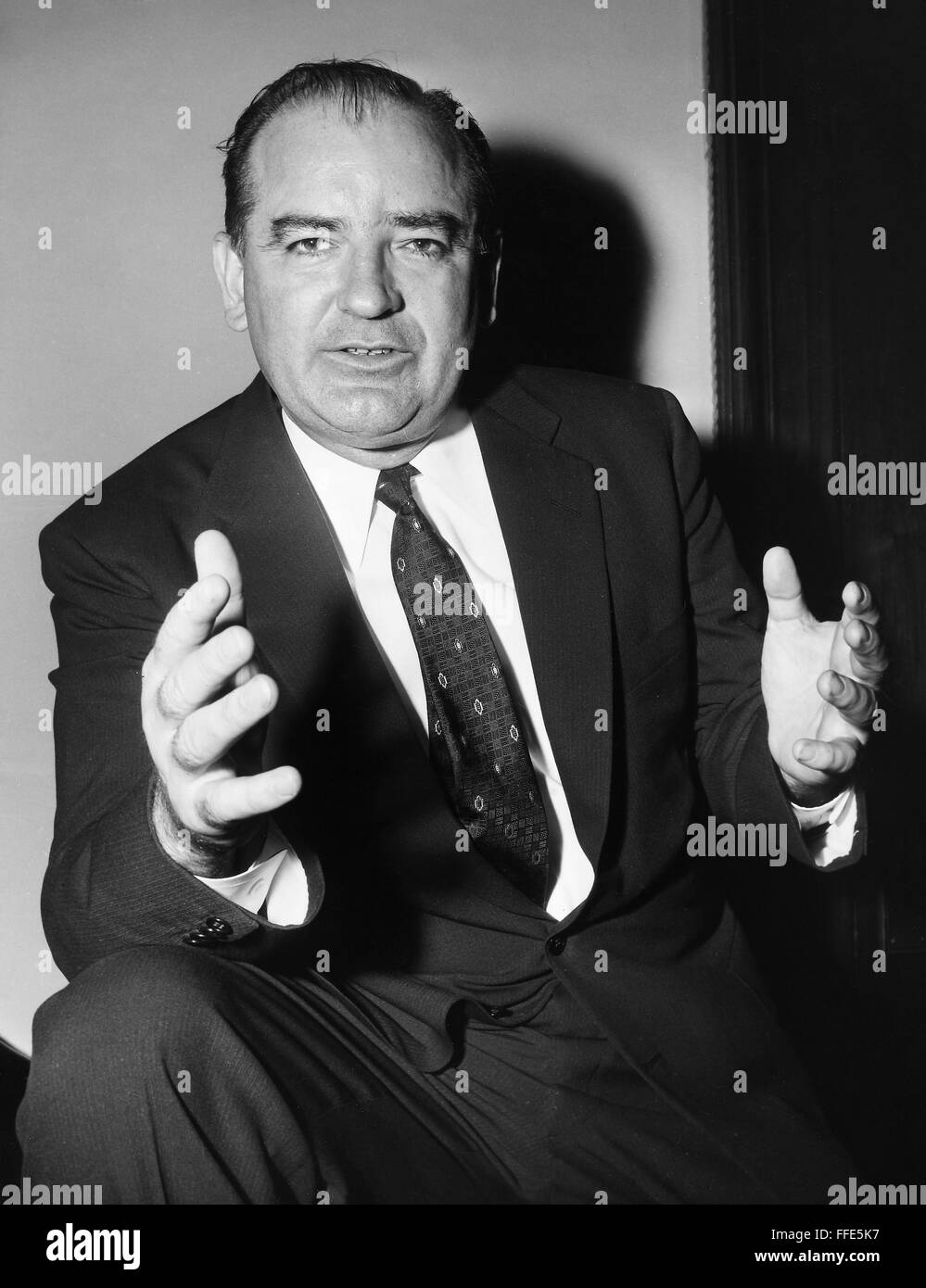 JOSEPH McCARTHY (1908-1957). /nAmerican politician. Photograph, c1955. Stock Photo