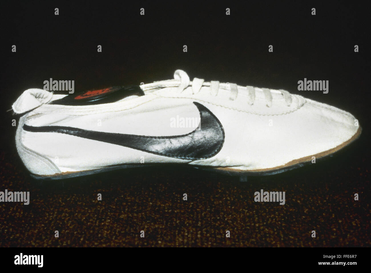 NIKE SHOE, 1972. /nThe Nike 'Moon Shoe,' released by Blue Ribbon Sports  (later Nike, Inc.) in 1972 Stock Photo - Alamy