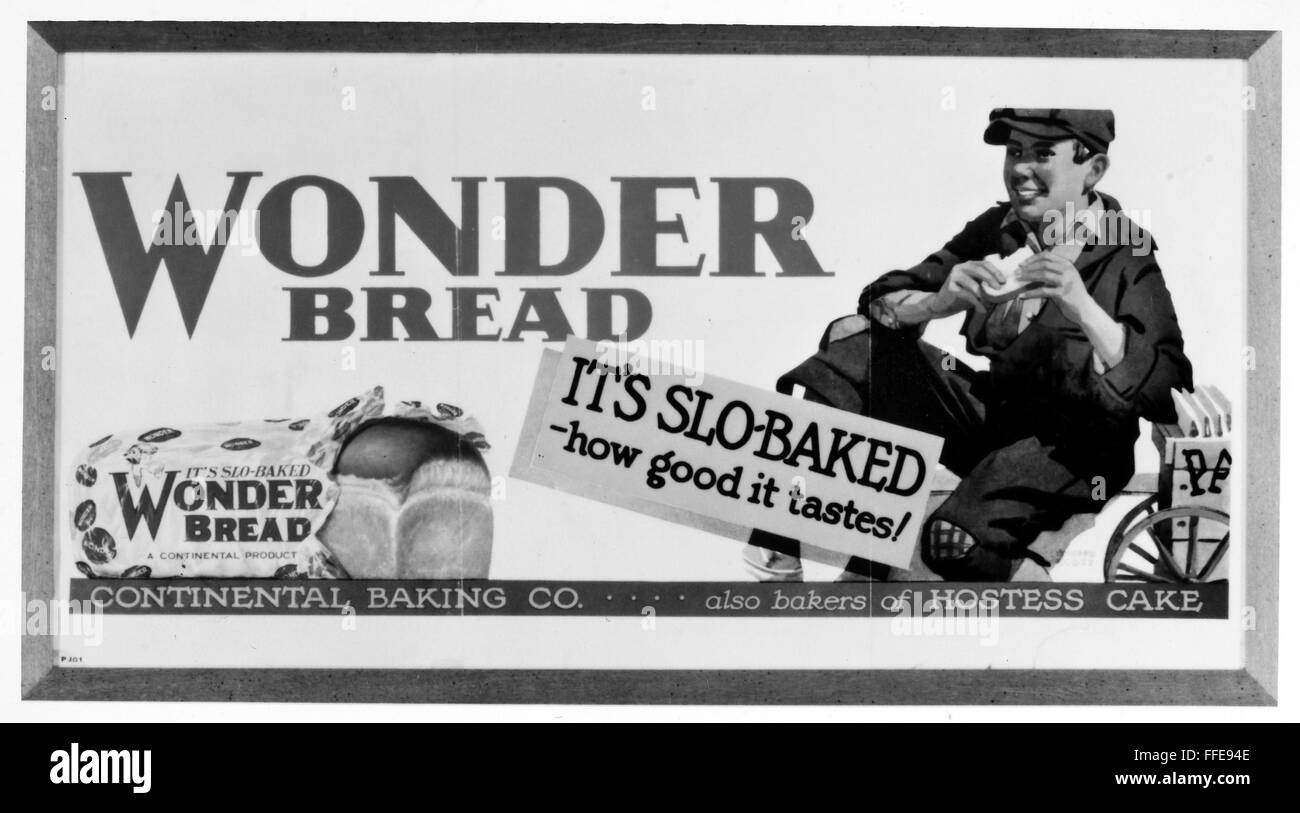 WONDER BREAD AD, c1930. /nAmerican billboard advertisement WONDER BREAD AD, c1930. /nAmerican billboard advertisement
