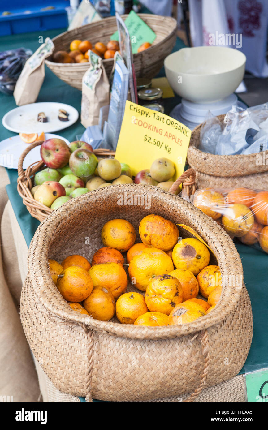 Farmers food market next to Britomart train station in centre of