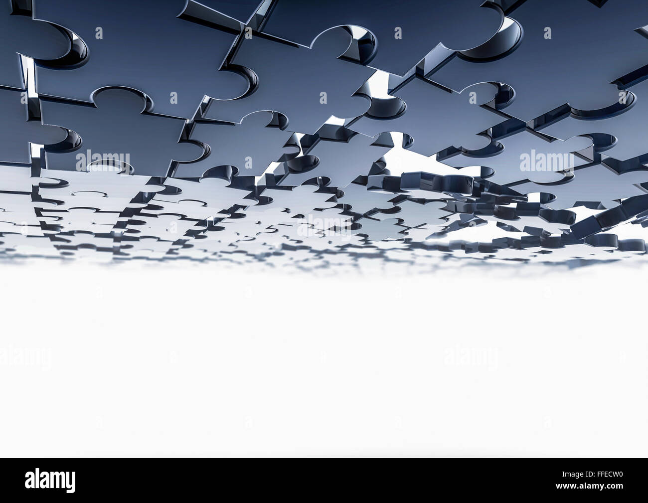 Puzzle background / 3D render of puzzle pieces Stock Photo - Alamy