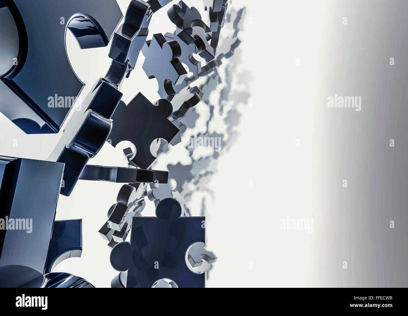 Puzzle background / 3D render of puzzle pieces Stock Photo - Alamy