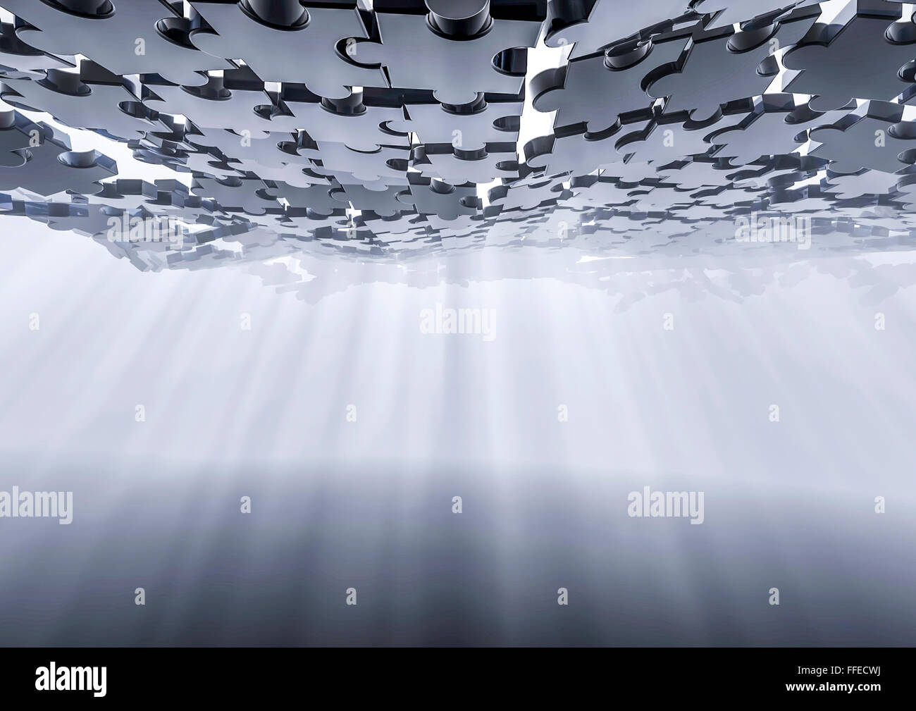 Puzzle background / 3D render of puzzle pieces Stock Photo - Alamy