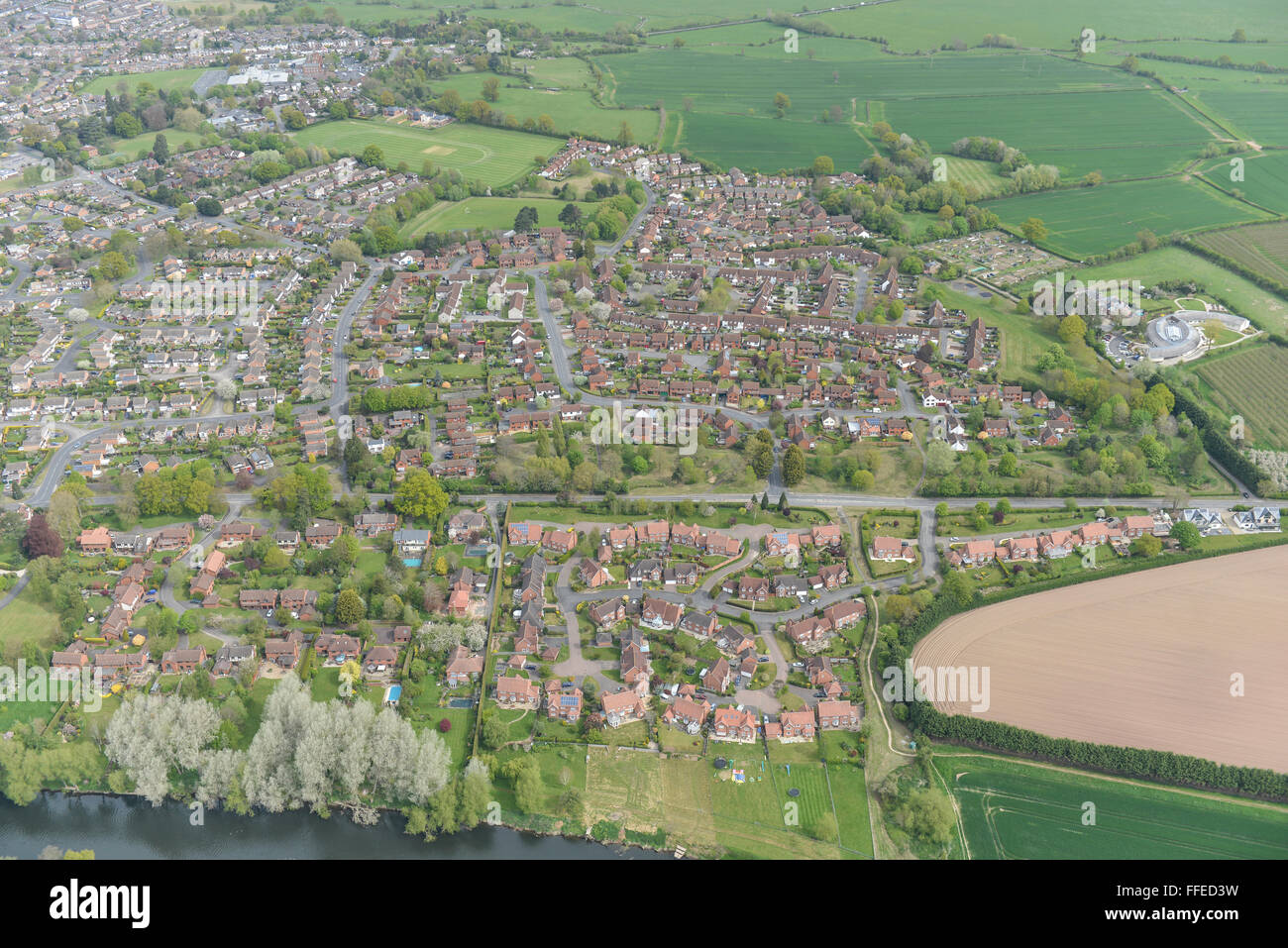 An aerial view of the Hampton Park area of Hereford Stock Photo Alamy