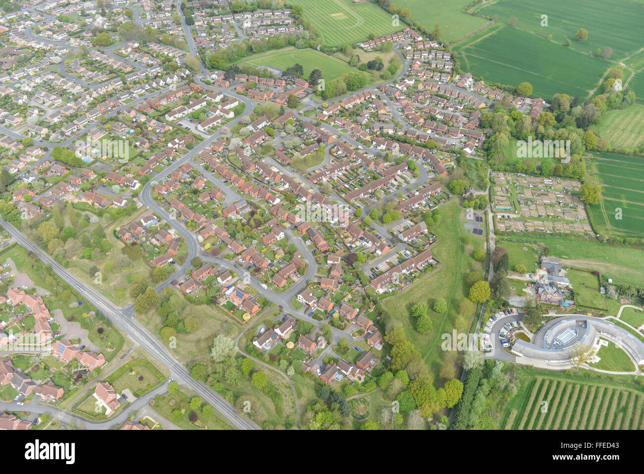 An aerial view of the Hampton Park area of Hereford Stock Photo Alamy