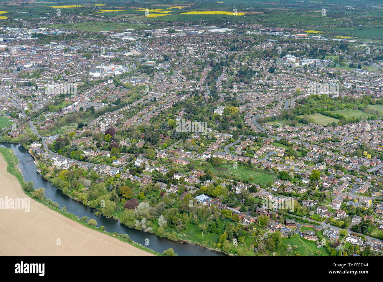An aerial view of the Hampton Park area of Hereford Stock Photo Alamy