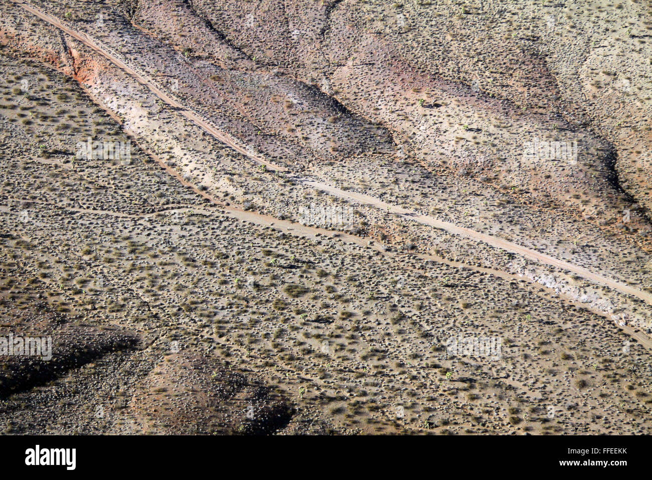 aerial view from a helicopter of the Arizona landscape, USA Stock Photo