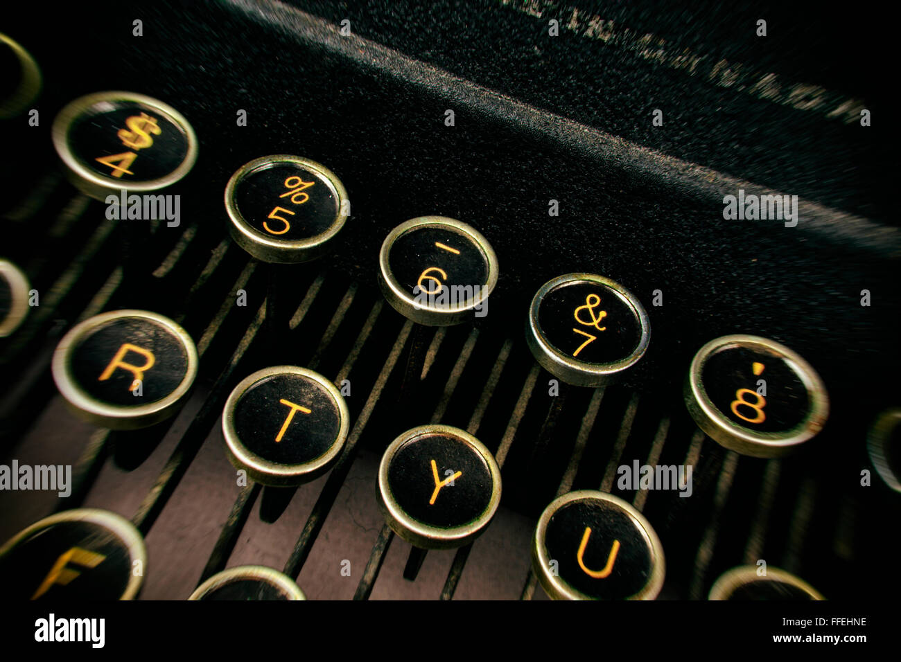 Antique Typewriter keys Stock Photo