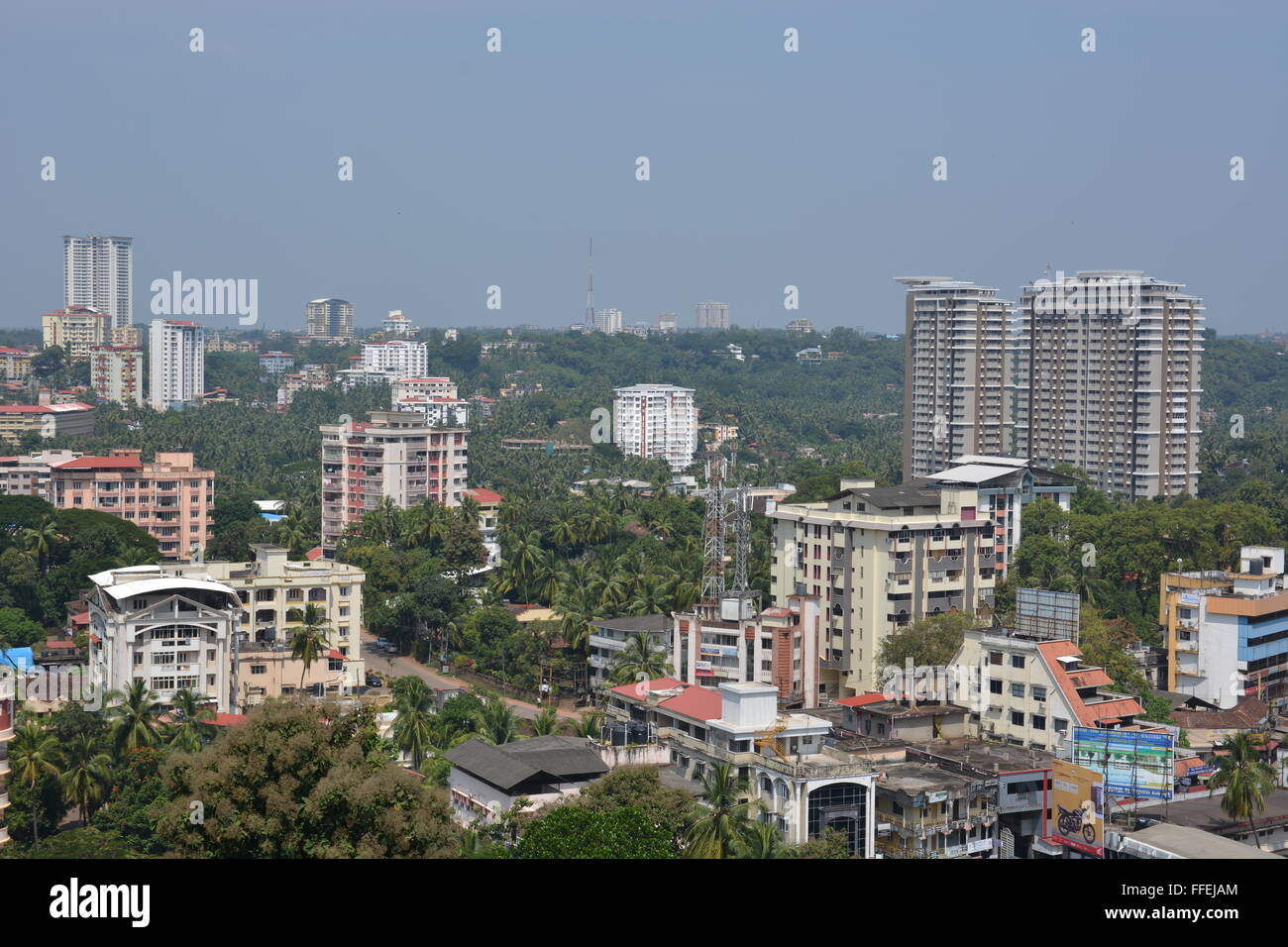 Mangalore, India - October 25, 2015 - Airial of Mangalore, South India Stock Photo
