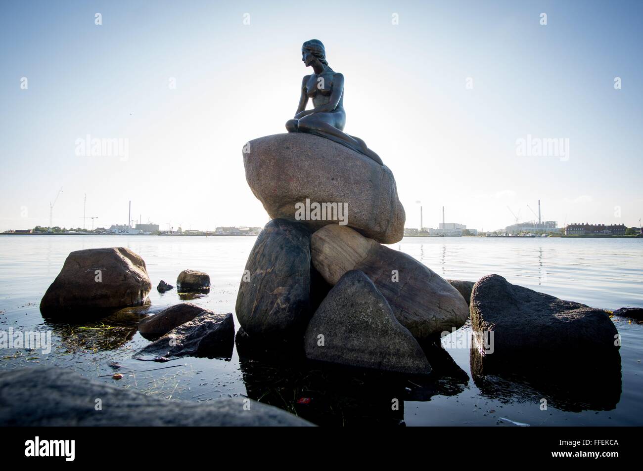 The Little Mermaid (Den lille Havfrue) in Copenhagen, Denmark, taken ...