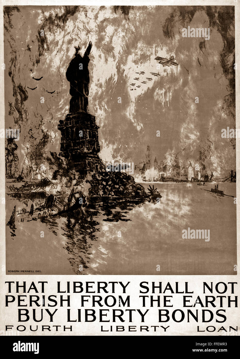 That Liberty Shall Not Perish From The Earth/Buy Liberty Bonds/Fourth Liberty Loan. Ca.  1918. Stock Photo