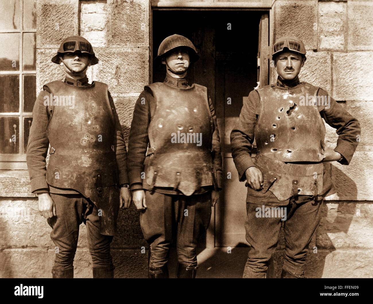 Result of Ordnance Department body armor test at Fort de la Peigney ...