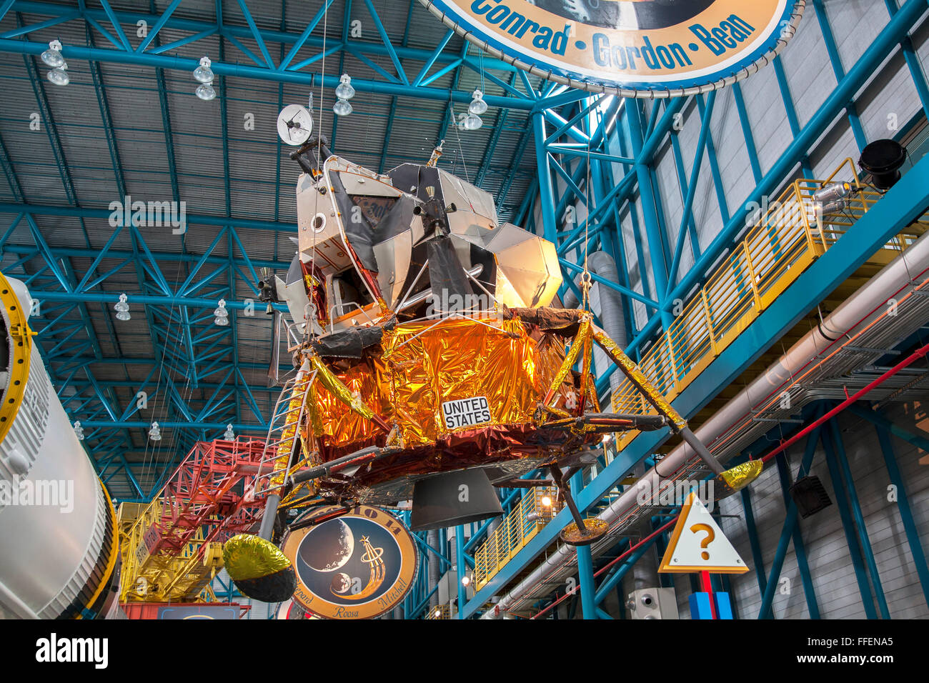 Saturn V Apollo lunar module on display at Kennedy Space Center