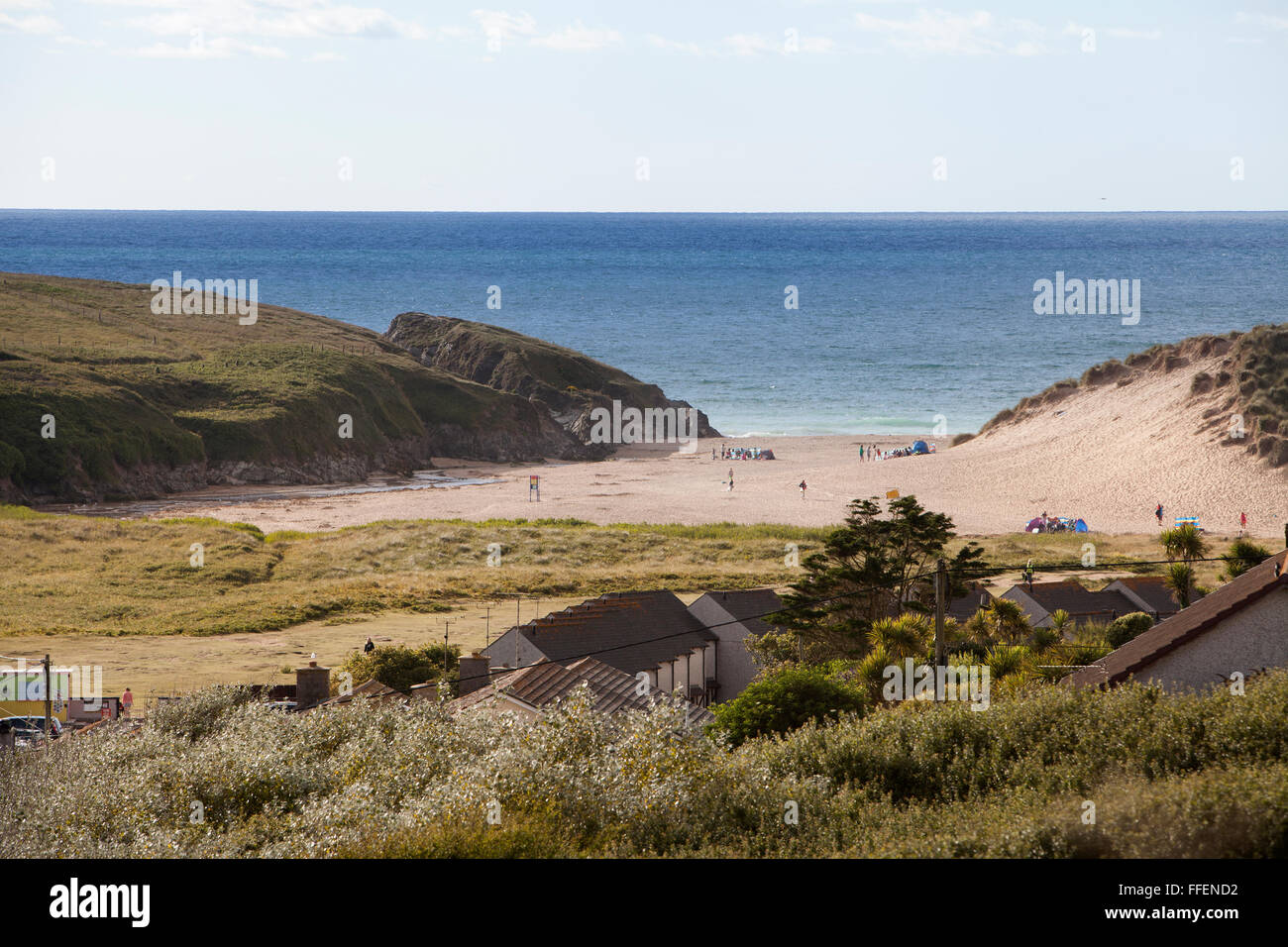Holywell Bay, North Cornwall Stock Photo Alamy