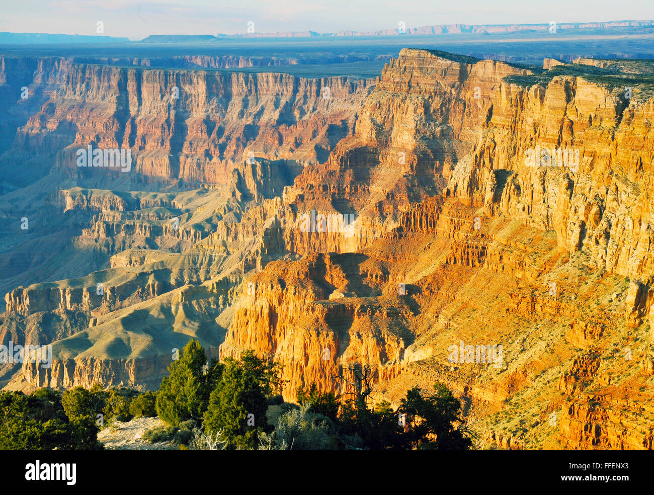 Grand Canyon is a steep-sided canyon carved by Colorado River in Arizona. Inhabited by Native American Indians, Stock Photo