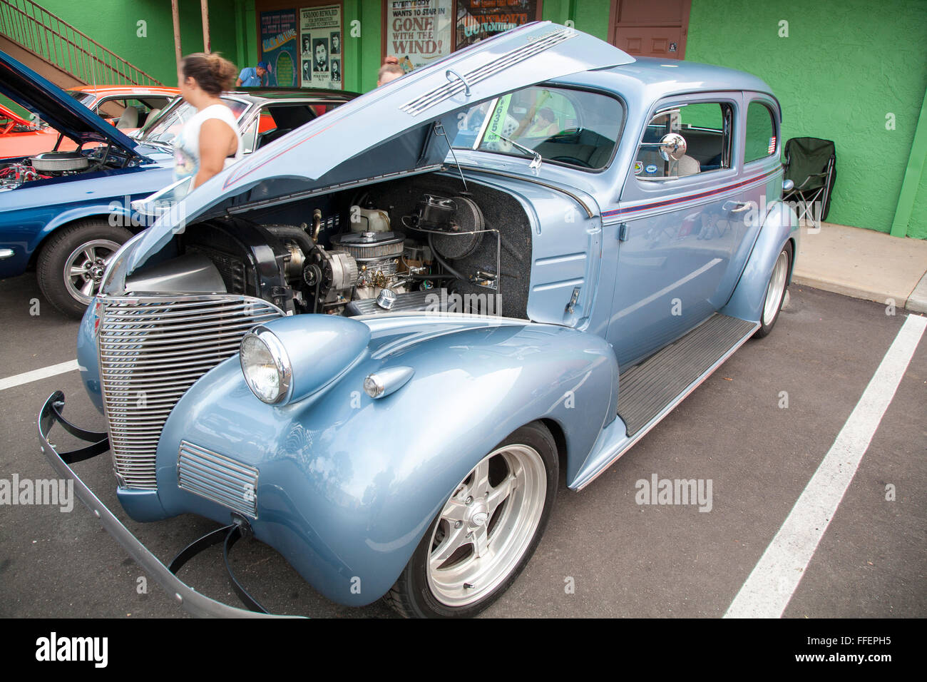 Classic car on display at Kissimmee Old Town weekly car cruise, Kissimmee Florida USA Stock Photo