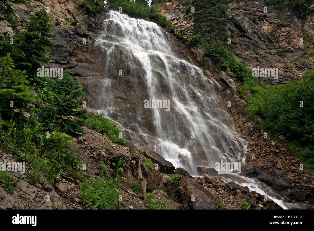 ID0024800...IDAHO Bridal Veil Falls in the Sawtooth Wilderness