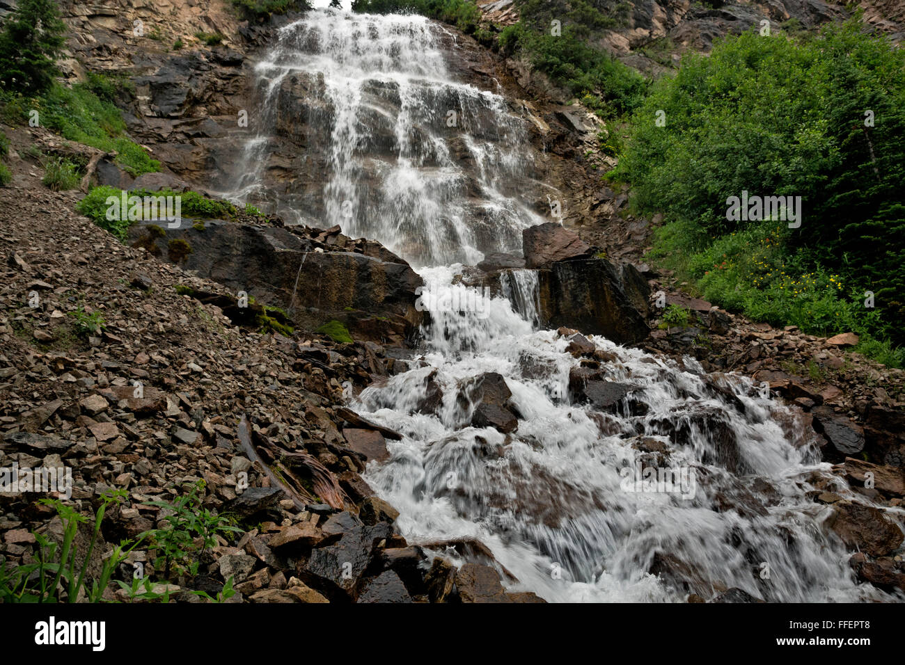 ID0025000...IDAHO Bridal Veil Falls in the Sawtooth Wilderness