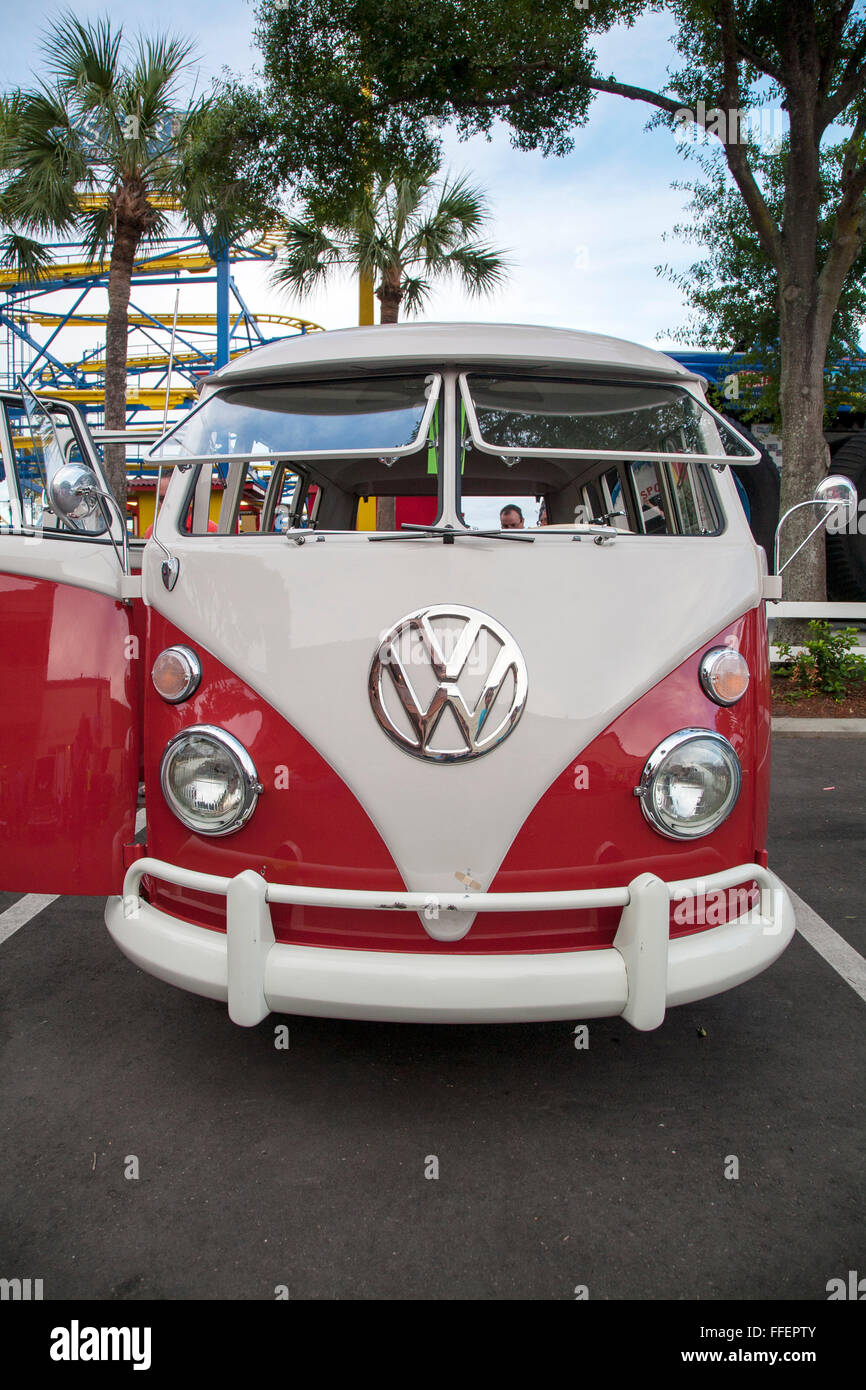 VW Camper van at Kissimmee Old Town weekly car cruise, Kissimmee Florida USA Stock Photo