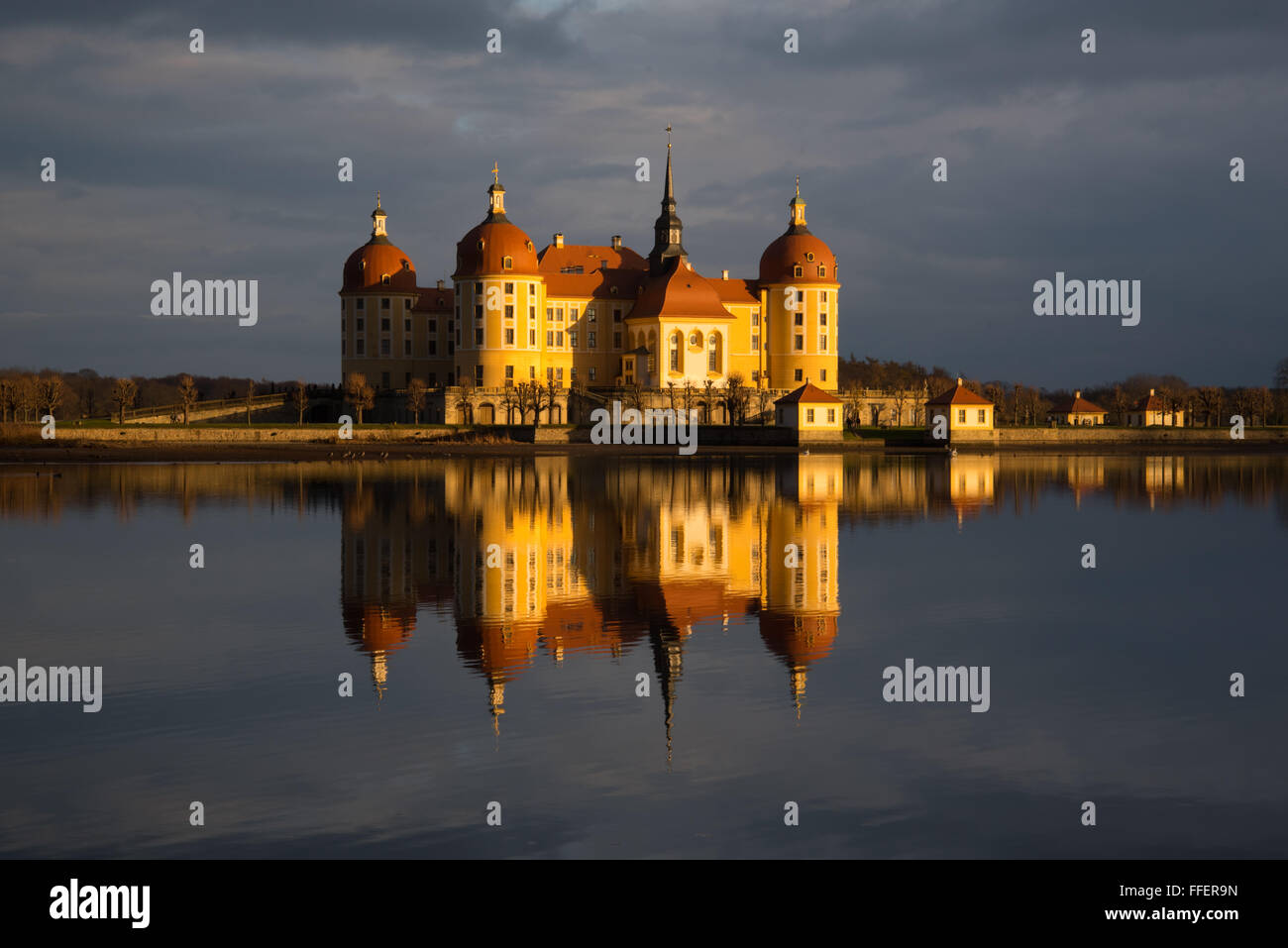 Schloss Moritzburg Castle, Moritzburg, Saxony, Germany Stock Photo