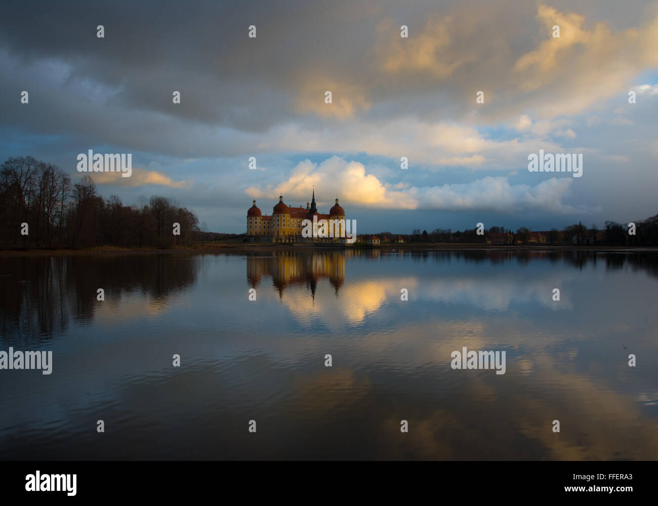 Schloss Moritzburg Castle, Moritzburg, Saxony, Germany Stock Photo