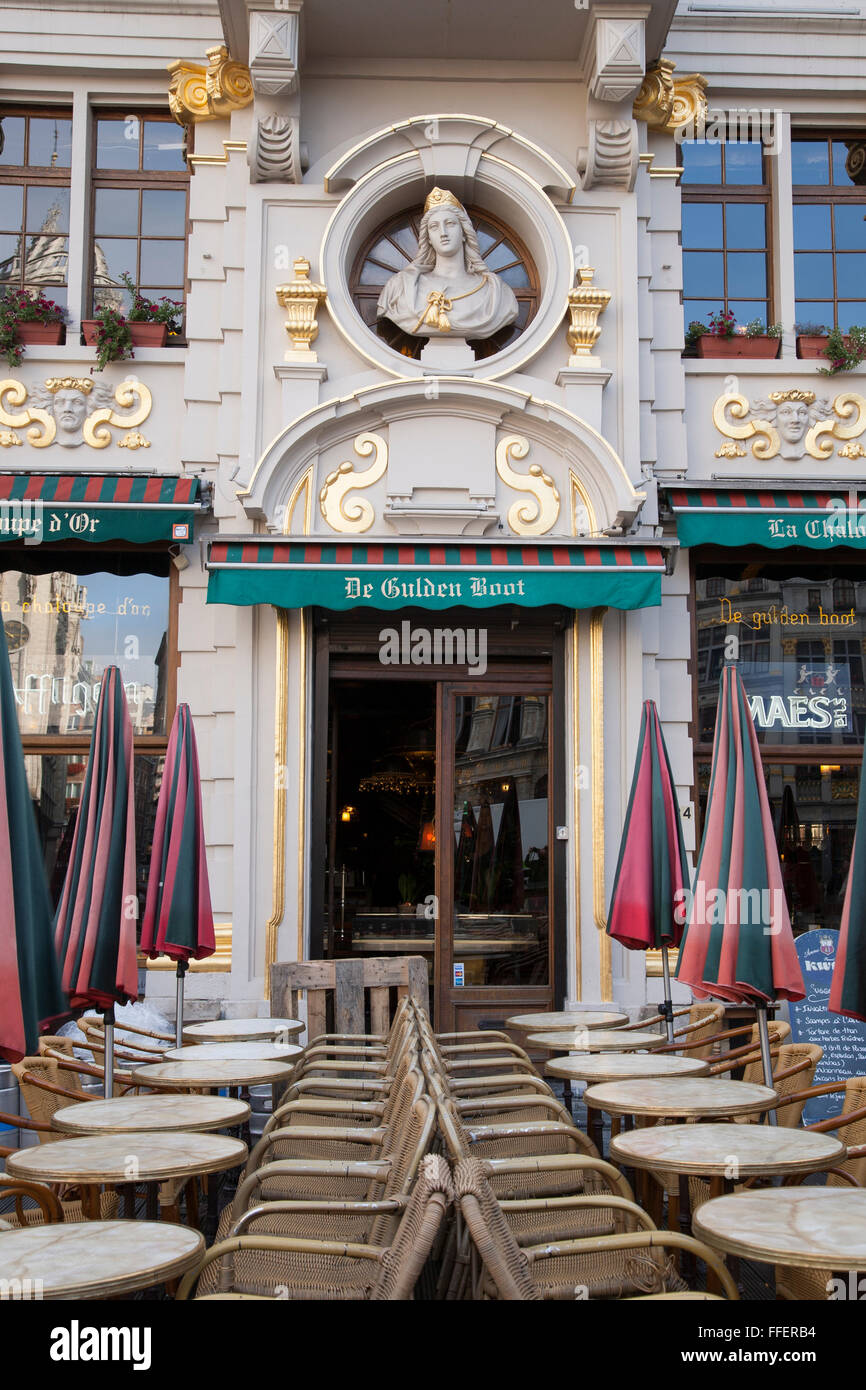 De Gulden Boot Restaurant, Grand Place Main Square, Brussels, Belgium