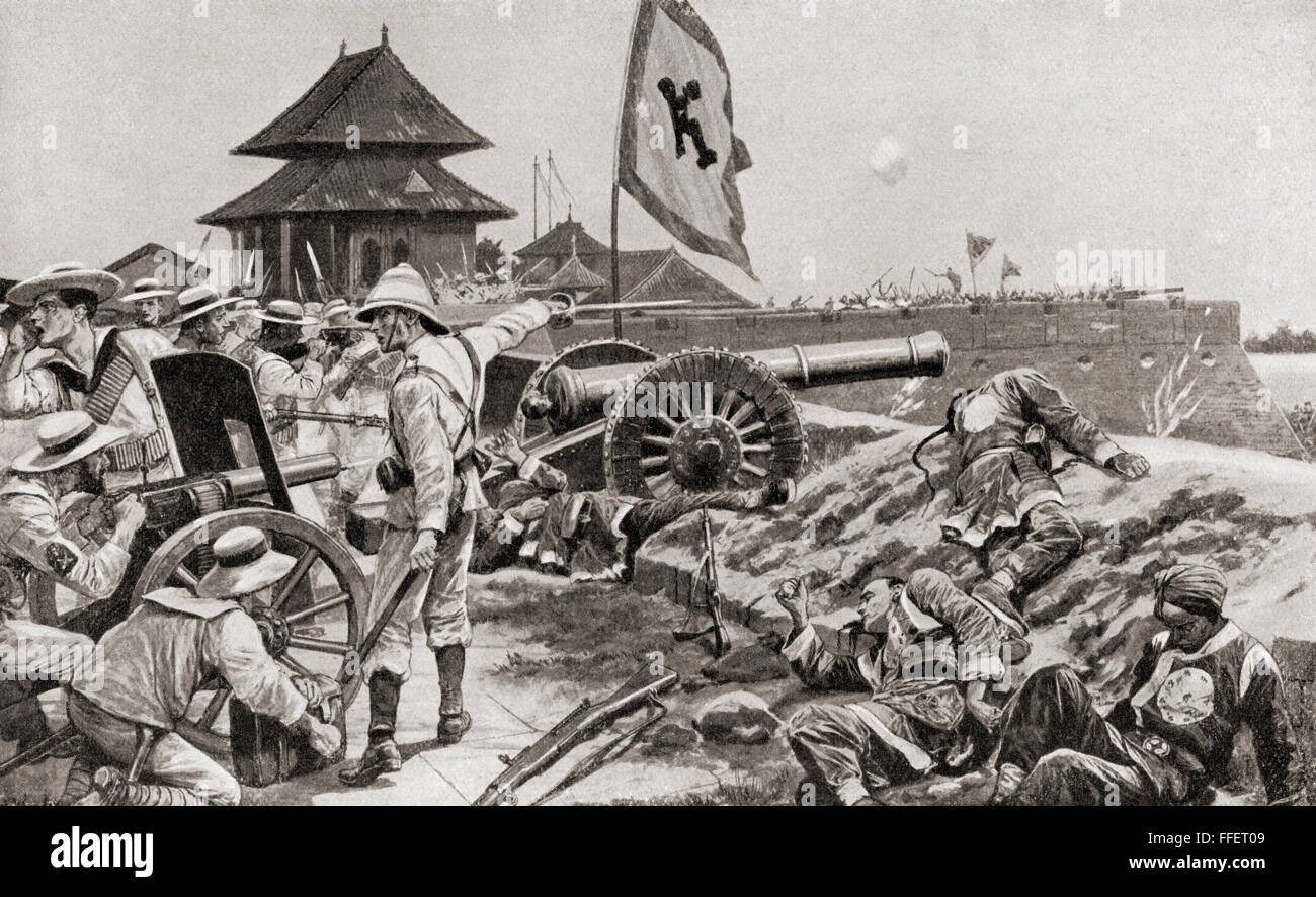 The Boxer Rebellion, Boxer Uprising or Yihetuan Movement, 1900. Stock Photo