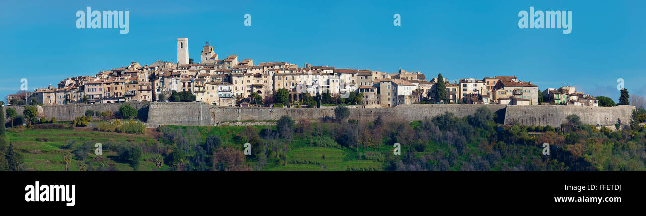 medieval hill town village of Saint Paul de Vence, Alpes-Maritimes Department, Cote d'Azur, France Stock Photo