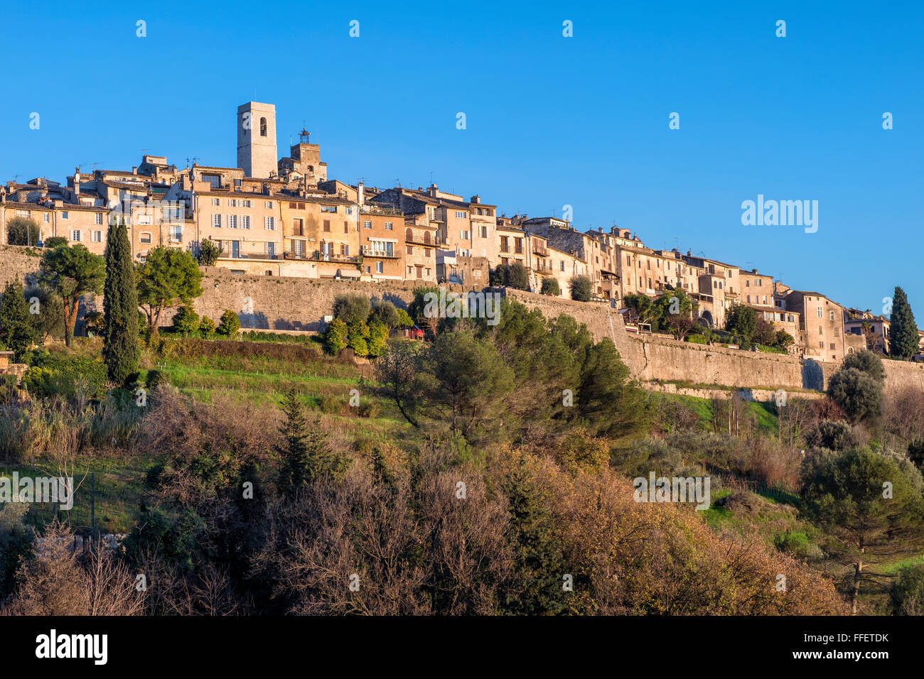 medieval hill town village of Saint Paul de Vence, Alpes-Maritimes Department, Cote d'Azur, France Stock Photo