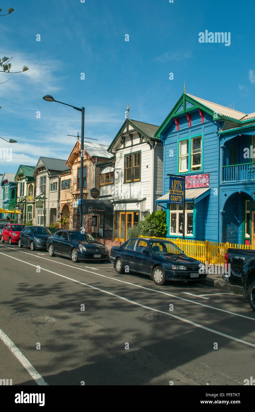 Six Sisters Buildings, Napier, Hawke's Bay, New Zealand Stock Photo