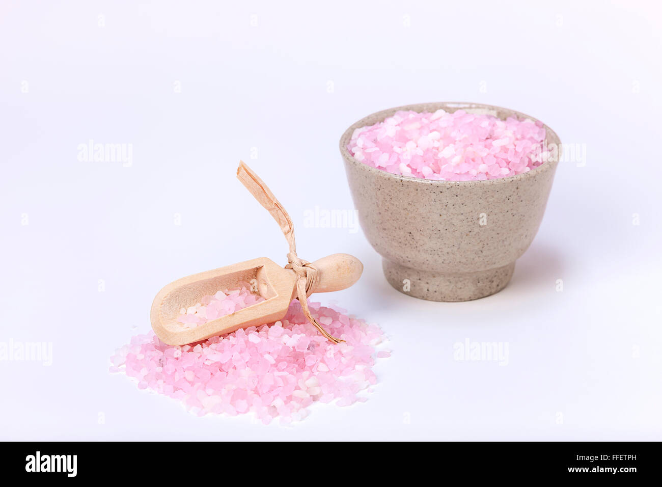 Pink bath salts Stock Photo Alamy