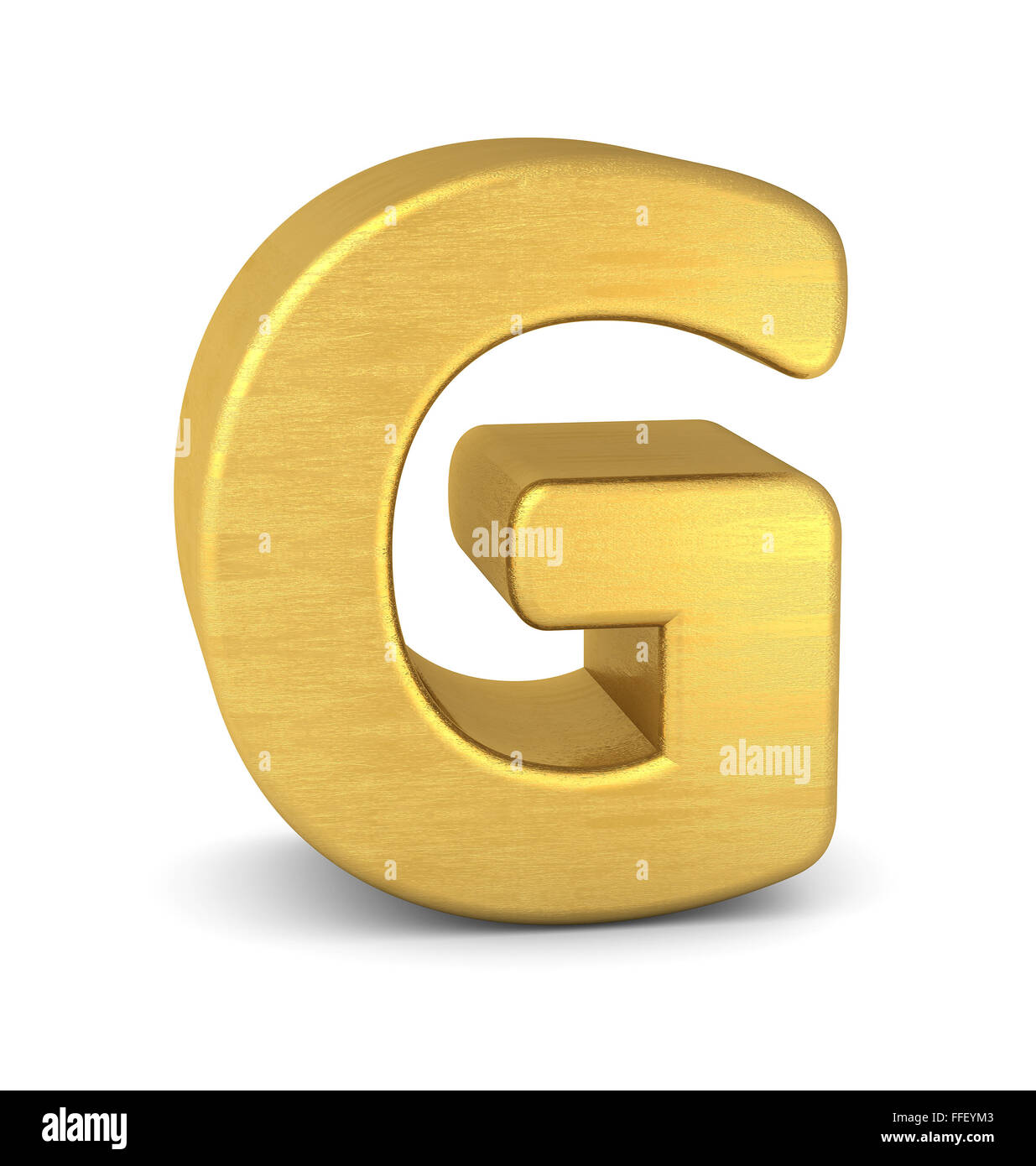 3d letter G gold Stock Photo