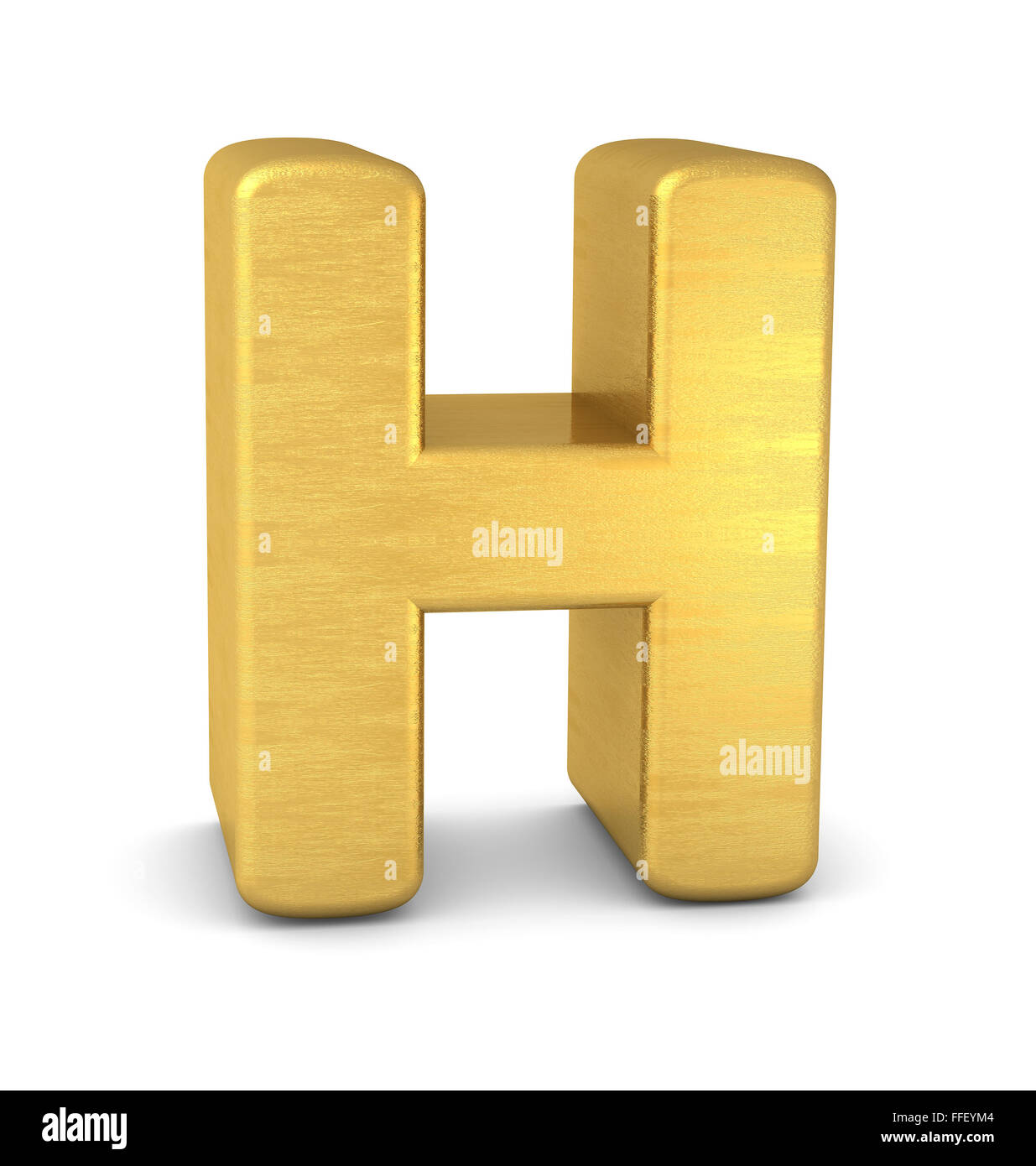 3d Letter H Gold Stock Photo Alamy