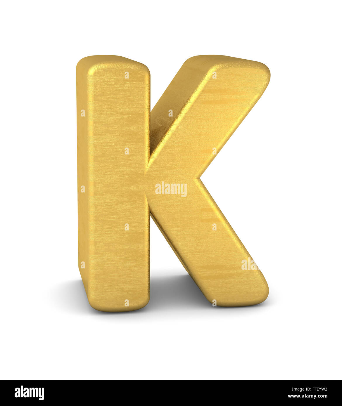 3d letter K gold Stock Photo - Alamy