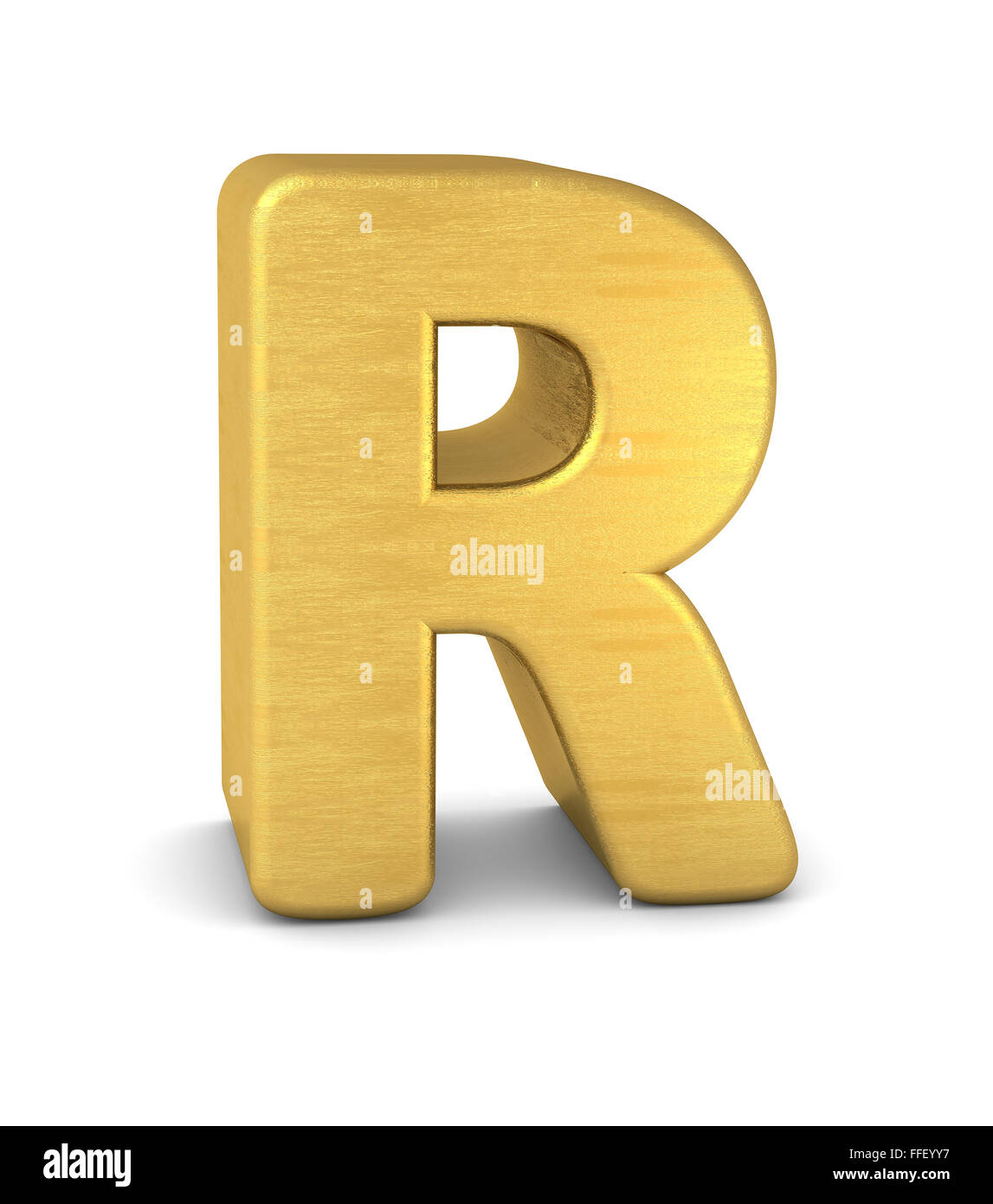 3d letter R gold Stock Photo - Alamy