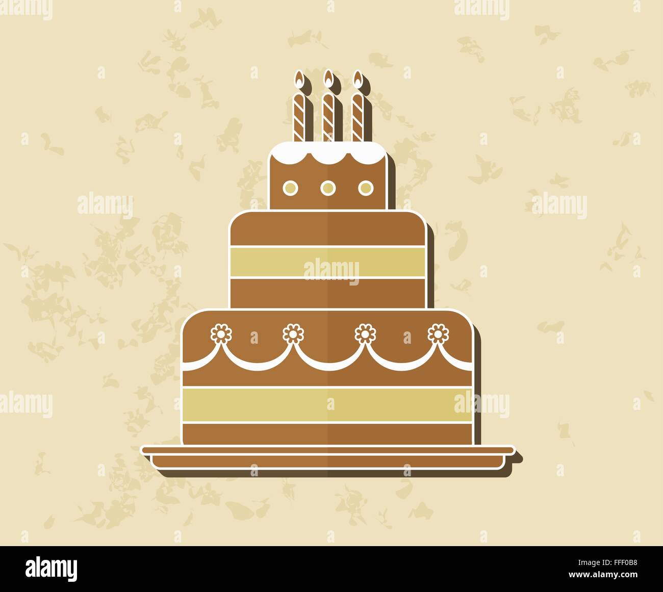 birthday cake with candles flat vector icon Stock Vector Image & Art ...