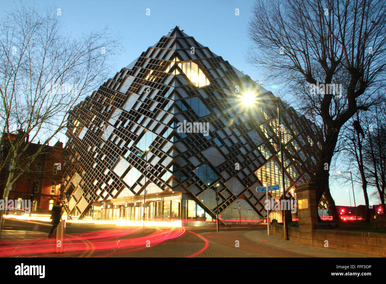 The University of Sheffield's Diamond building in Sheffield city centre, South Yorkshire England - 2016 Stock Photo