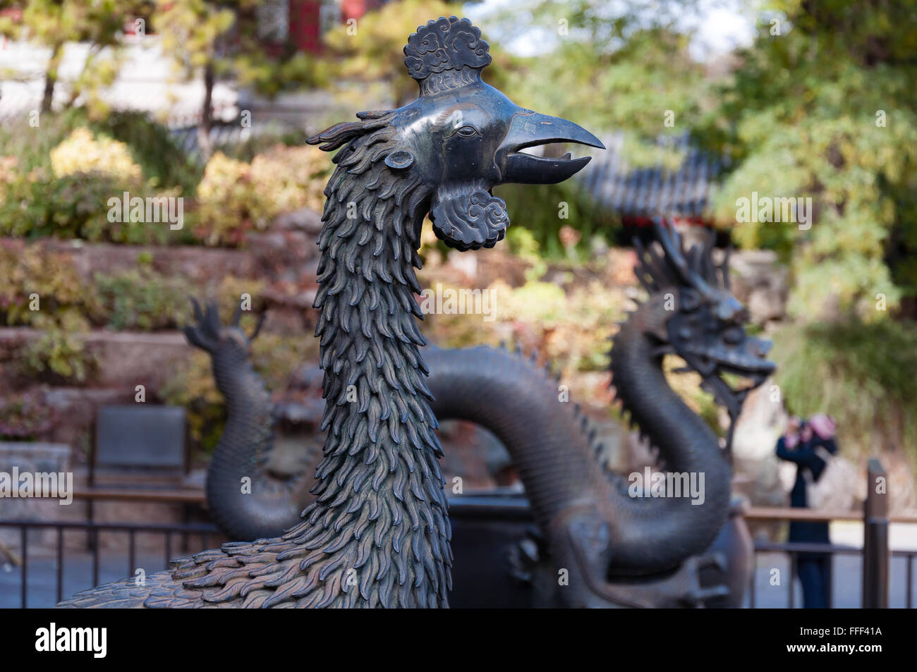 Statue of Dragon in Royal Summer Palace Stock Photo