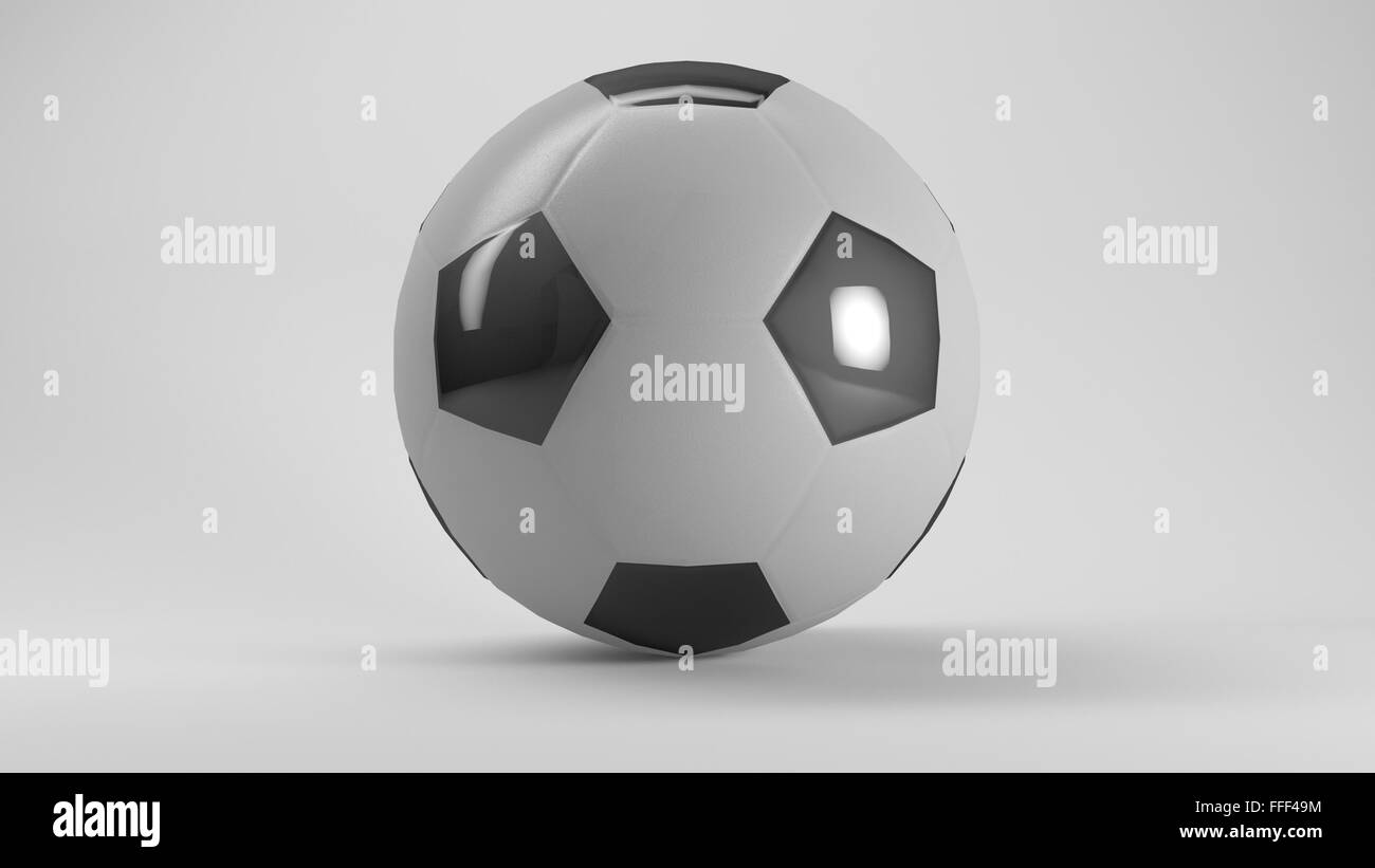 3d illustration of soccer ball on white background Stock Photo - Alamy