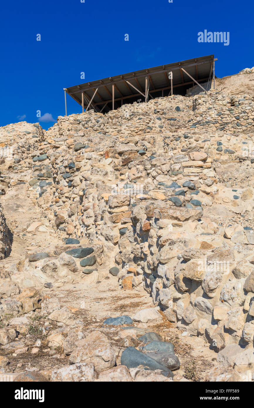 Khirokitia archaeological site, Cyprus Stock Photo