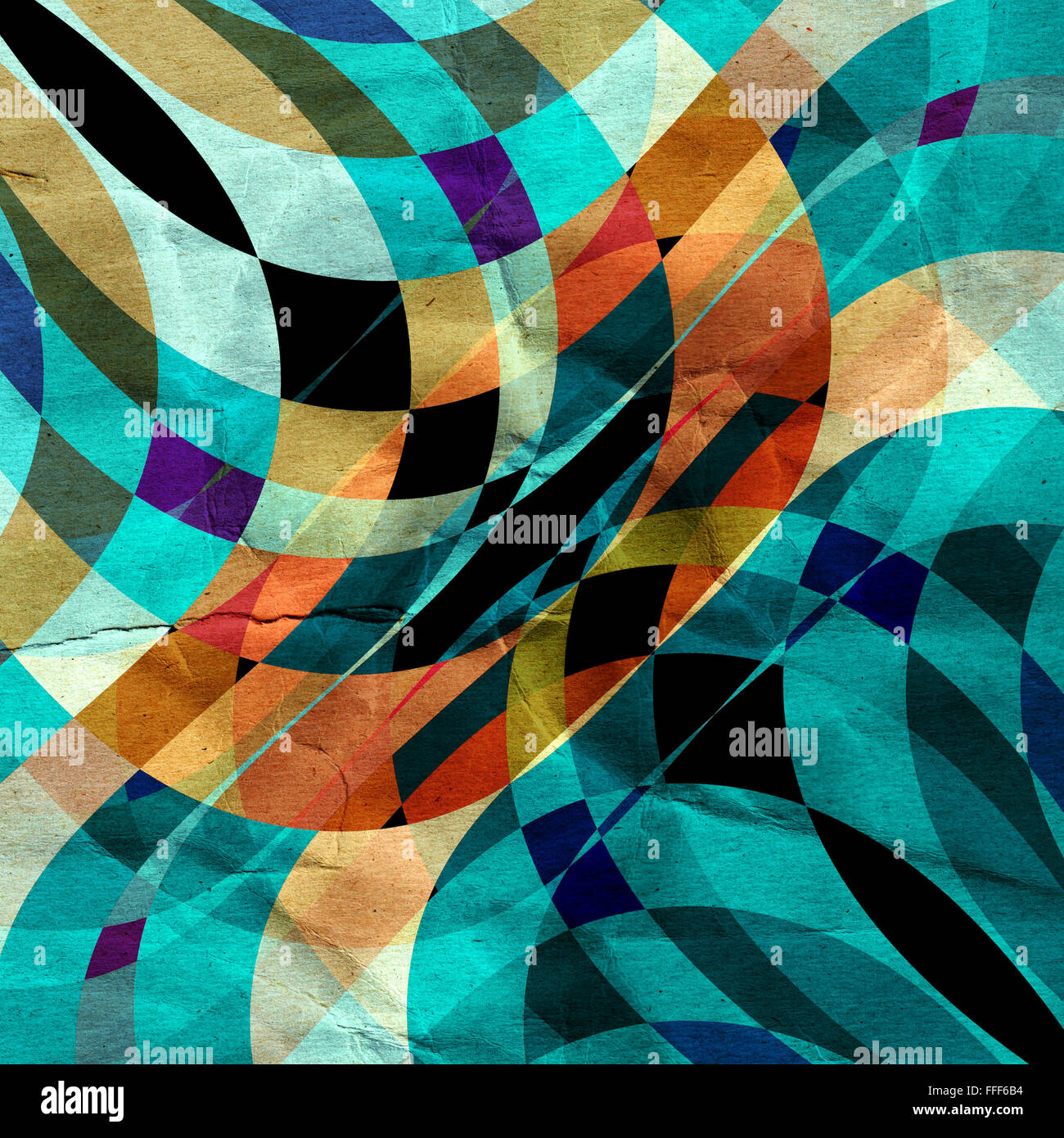 Abstract watercolor background with colorful geometry elements Stock ...
