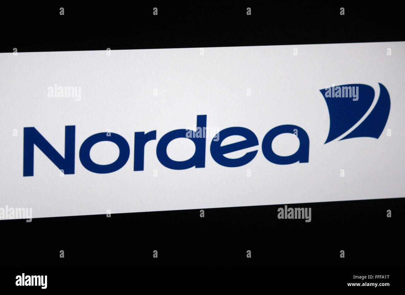Markenname: 'Nordea', Berlin. Stock Photo
