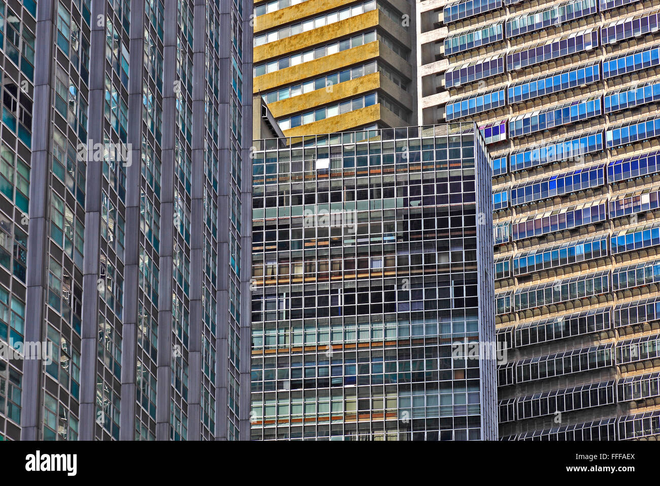 High-rises in the center of Rio de Janeiro, Brazil, here in the financial center on Avenida Rio Branco Stock Photo