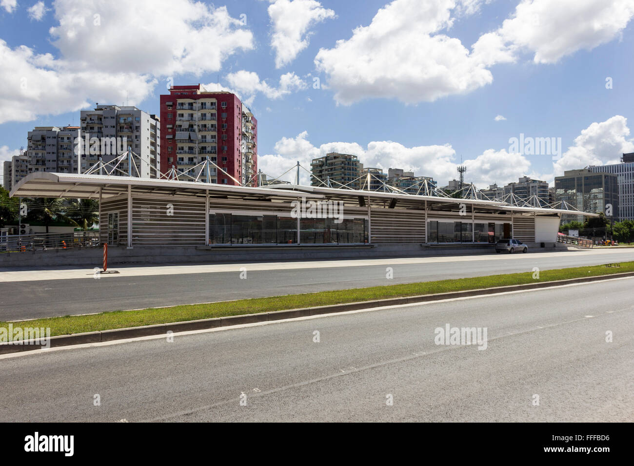 Rio de Janeiro, Brazil, 12 February 2016: The construction of the BRT ...