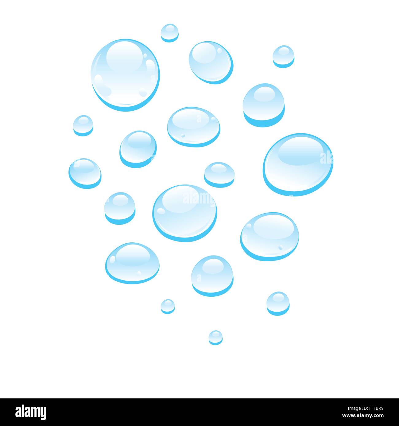 Blue water drops Stock Vector Image & Art - Alamy